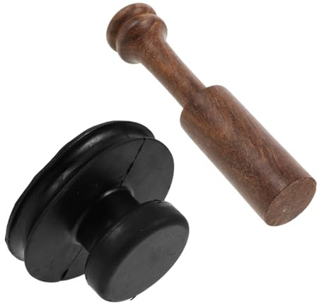 BESTonZON Para Cuenco Cuenco Sonoro De Madera Madera De Durazno Sonoro Mango Ventosas Herramienta De Succión Cantores