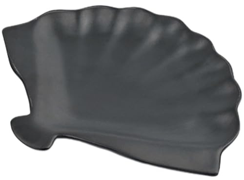 Luxylei Plateau De Service Noir Assiettes De Service en Forme D'éventail Plats De Service Plateaux De Service pour Les Aliments De Fête Apéritif Charcuterie Salades Sushi Snack