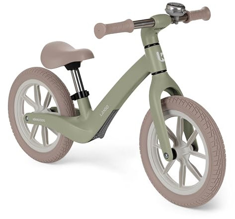 KikkaBoo Laufrad ab 3 Jahre LANSER, Ultraleichtes Balance Bike, 12 Zoll, Verstellbarer Sitz, Fahrrad für Kleinkinder 3-6 Jahre, Grün