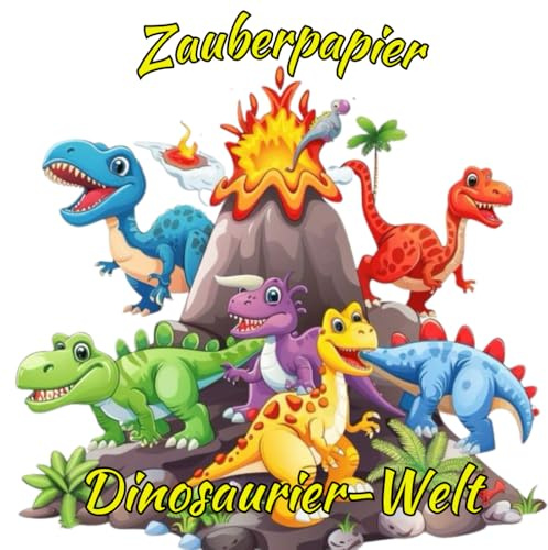 zauberpapier das große malbuch - Dinosaurier-Welt: Entdecke versteckte Muster und Motive