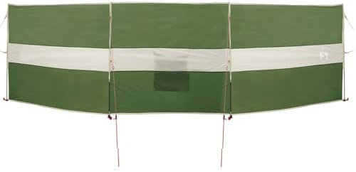 vidaXL Camping-Windschutz Grün 490x123 cm Wasserdicht, Windschutz für Camping, Wohnwagen Windschutz, Zelt Windschutz, Windschutz für Wohnwagen