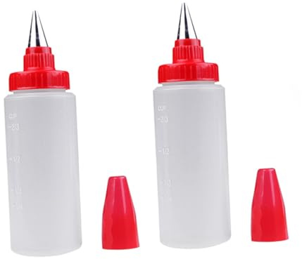 DINHEAROM 2pcs Decorated Pot for Cake Piping Practical Cake Piping Pot Supply for Baking Enthusiasts Random Color
