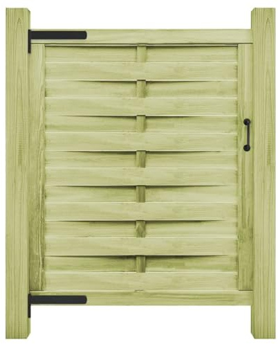 Tidyard Portillon Bois de pin imprégné 100x125 cm Vert, Portillon de Jardin, Porte de Jardin Porte de Clôture Décorative pour Exterieur Style B