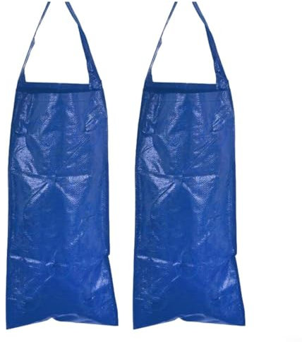 Puupaa Set di 2 sacchetti per piantare e coltivare fragole blu, contenitori per piante, per cortile, patio, balcone, giardino esterno, 25 x 60 cm (4 fori)