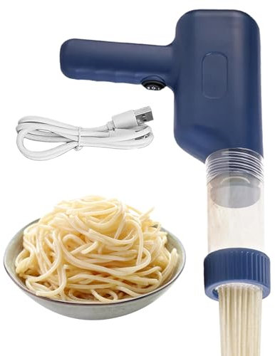 Máquina Eléctrica Para Hacer Pasta - Prensa Manual Para Con Cortador De Tallarines - 6 Moldes Incluidos Para Ramen Cocina Hogar Y Restaurantes
