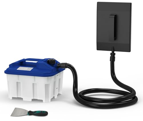 Vaporizzatore per carta da parati 2300 W contenitore 4.5 L tempo di vapore max. 70 min Sverniciatore a vapore per vinile/vernice rivestimenti multipli testurizzati spatola per vapore aggiuntiva Blu