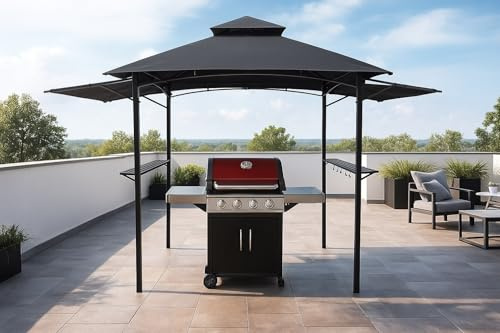 Gardissimo Outdoor Grillpavillon Braai, anthrazit, 245x155x250