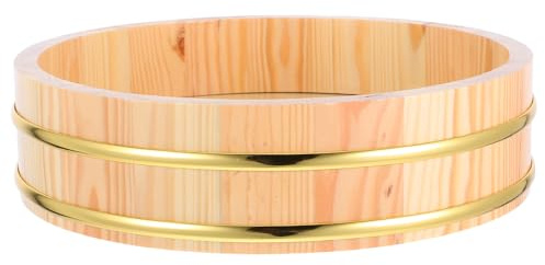 KHBUAB Japanischer Sushi Reis Mischbehälter 26cm Goldrand | Hangiri Reis Mischbecher, Sushi Reis, der Sawara Mischt, Asia Reisbehälter, Sushi Zubehör