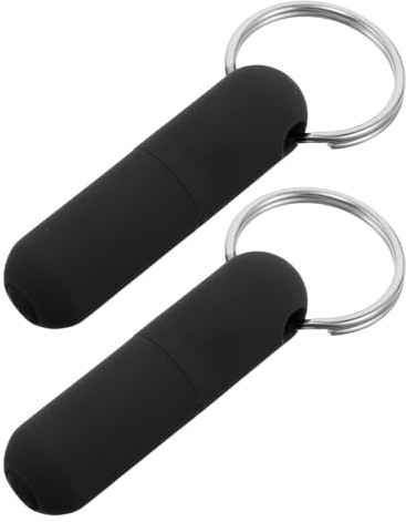 Yardenfun Perforador Portátil de Cigarros de Metal Resistente, Llavero Negro 2 Piezas, Herramienta Cortadora para Cigarros de Bolsillo, Compatible con Varios Tamaños, Uso y Viajes