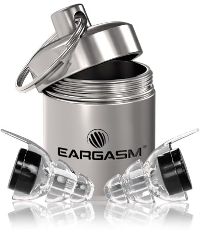 Eargasm Tapones para los Oídos de Alta Fidelidad Blackout para Conciertos, Festivales, Músicos, DJs, Vida Nocturna, Protección Auditiva para Motocicleta - Tapones para los Oídos Reutilizables para