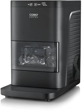 CASO IceBall Pro Eiskugelbereiter mit Kompressor – Kristallklare Eiskugeln 50–55 mm, 2 Kugeln/Stunde, 1,3 l Wassertank, Selbstreinigung, LED-Anzeige, mattschwarz