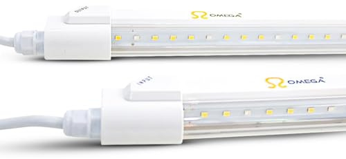 Omega Clone LED Grow Lights Twin Pack – High Efficiency 9000K Propagation & Seedling LED Strips, Waterproof, Daisy Chainable | 9W or 18W Options (9w (Twin Pack))