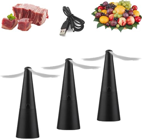 3x Ventilador Repelente De Moscas, Ventilador Portátil USB Con Aspas Holográficas S Uaves, Repelente De Insectos De Picnic, Se Puede Colgar O Colocar De Pie, Repele M Osquitos Y Avispas Para Terrazas