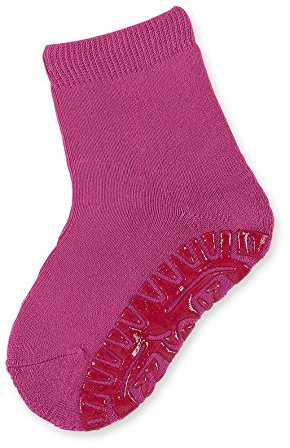 Sterntaler Fli Fli SOFT uni - Mädchen Fliesen Flitzer einfarbig - warme Stoppersocken Baby mit Innenfrottee - elastische Baby und Kinder Strümpfe mit Anti-Rutsch-Sohle, magenta, Größe 28