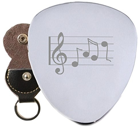 Musik Stahlblech Gitarre Plektrum Graviert In Schlüsselanhänger Halter