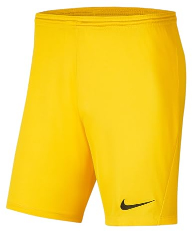 Nike BV6865-719 Y NK DF Park III Short NB K Shorts Unisex Tour Yellow/(Black) Tamaño XS