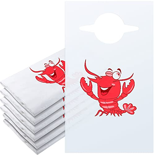 SATINIOR 50 Pieces Crawfish Bib Plastic Lobster Bibs for Adults Disposable Adults Bibs 23 Inch Seafood Shrimp Boil Bib for Seafood Restaurants Crawfish Parties