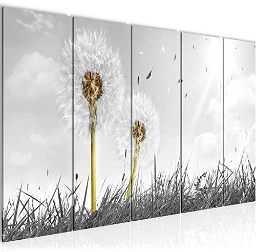 Runa Art Bild Pusteblume Wandbilder auf Vlies Leinwand 5 Teilig Wanddekoration Wohnzimmer Schlafzimmer 034556b