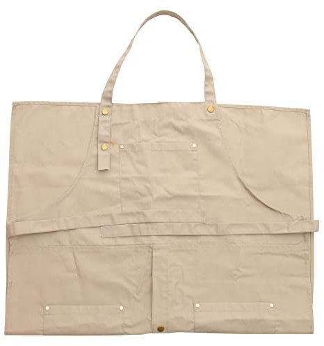 TENDYCOCO Delantal de Pintura para Mujer de Lona ​​con Herramientas de Alfarería para Pintar al Óleo de Talla con Bolsillos Y Fácil Acceso