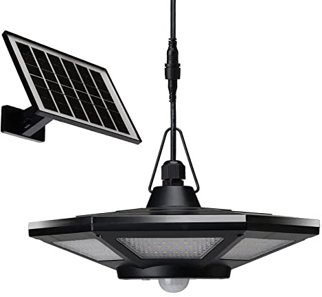 SZYDD Lampada da capanno solare per interni ed esterni a energia solare Pandent Luci di lavoro diurno Telecomando Lampada di sicurezza per Garage Gazebo