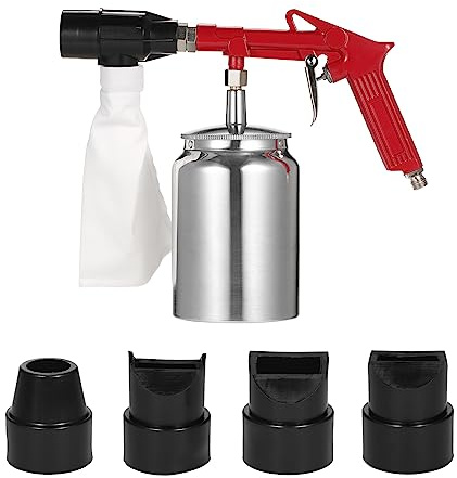 kosingna Sand Blaster Kit Abrasive Sand Blasting Shot Sandblaster with Nozzle Rust Remove Abrasive Sand Blasting for Sandblast Cabinets