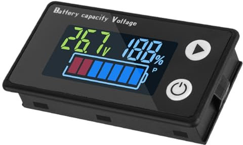 Golfwagen Batteriemessgerät, Batteriekapazitätsmessgerät - Spannungsmesser für Golfwagen mit Summer - Motorradbatteriekapazitätstester, i