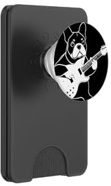 Cane francese con chitarra elettrica musicista chitarrista PopSockets PopWallet per MagSafe