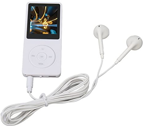 Mp3 Mp4-Spelare, 1,8 Tum Skärm 8gb Minne 64gb Utbyggbar 30 Timmars Uppspelning Lättvikt Bärbar Multifunktion Sport Musikspelare, Mp3-Spelare med Fm-Radio för Män Kvinnor (Vit)