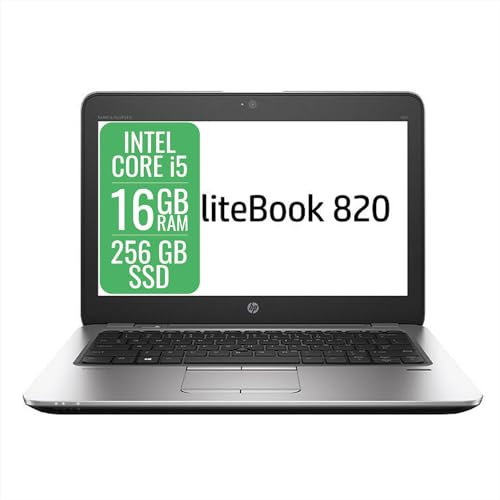 HP EliteBook Pc Portatile Notebook Intel Core i5 6th, Ram 16Gb, SSD 256Gb, Display da 12.5, WiFi, BT, CAM, Windows 11 Pro + Libre Office (Ricondizionato)