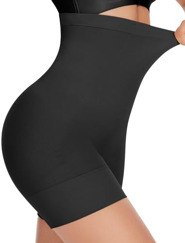 YADIFEN High Waist Shapewear for Women Tummy Control Knickers, Seamless Body Shaper for Women, Comfortable Fit Shapewear Shorts Black M