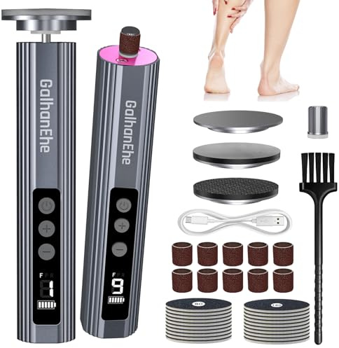 3 in 1 Electric Foot File Hard Skin Remover, Removes Calluses, Grey