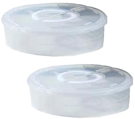 Jooehyer Caja para Tartas de Plástico con Tapa Caja para Conservar la Frescura Caja para Tartas con Asa Caja para Tartas Adecuada para el Transporte