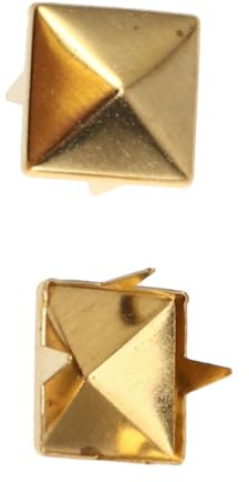 Homoyoyo 400 piezas Remaches Metálicos de Cuatro Mandíbulas Dorados para DIY Ropa Zapatos Bolsos Accesorios Manualidades