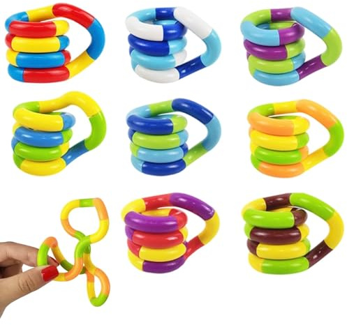 8 Stück Fidget Toys Set, Anti Stress Spielzeug, Fidget Toys für Tangle, Stressabbau und Sensorische Stimulation, Ideal für Zuhause, Büro Oder Unterwegs