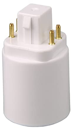 Hperu Adattatore per Paralume, Presa convertitore per Lampadina Standard da GX24Q a 4 Pin con Attacco a Vite - Adattatore per Lampadina LED Resistente al Calore per Illuminazione Risparmio energetico