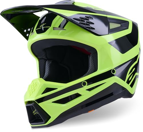 Alpinestars S-M3 Heat Motocross Helm, gelb/schwarz, L (59/60)