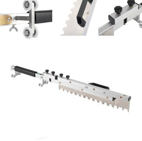 Fliesen-Richtmaschine Edelstahl klappbar 410‑810mm | Zum Nivellieren und Schleifen von Fliesen, zusammenklappbar, für Pflaster‑ und Bodenarbeiten.