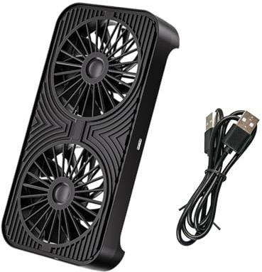 CAZSTYK Ventilateur de refroidissement USB silencieux haute vitesse double 140 mm avec commutateurs 1 touche pour routeur, ordinateur portable, support de bureau