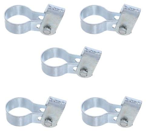 Zerodeko Lot de 5 Colliers de Serrage métalliques pour tuyaux de 35 mm (1,38 po), Bandes de Tension unilatérales pour la Fixation de Panneaux de clôture en Fil de Fer pour Patio, Balcon ou Jardin.