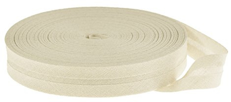 Schrägband Baumwolle 25m uni 20mm breit gefalzt Einfassband 50 Farben wählbar