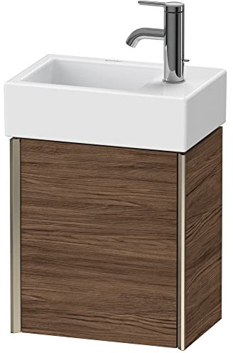 Duravit XViu 4230R Mueble Mural, 1 Puerta a la Derecha, para Lavabo Vero Air 072438, 364x234 mm, Color: champán Mate/Nogal Oscuro