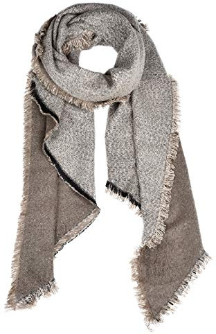 Neverless® großer Strickschal mit Fransen XXL Wollschal Oversized langer Winterschal Damen HerrenUnisex Two Tone Design