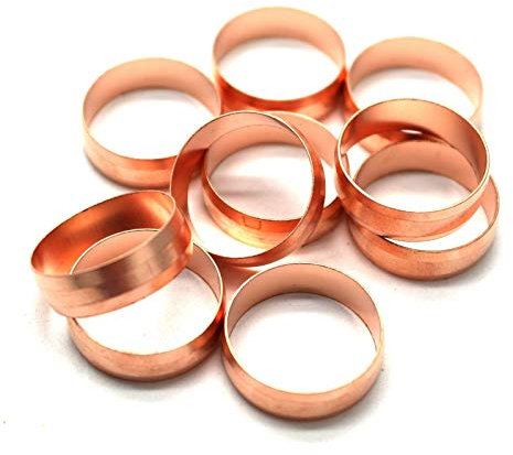 fiXte® Pack of 10 15mm High Standard Copper Compression Olives