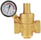 Samfox Pressure Regulator, DN20 Brass Adjustable Water Pressure Reducer Adjustable Relief Valve Water Pressure Regulator Pressure Reducer with Gauge