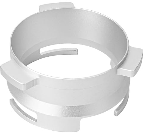 USEAMIE Kaffee Dosierring 54mm Dosiertrichter Espresso Kaffee Accessrioes Aluminium für Sage Delonghi Breville Siebträger Silbrig