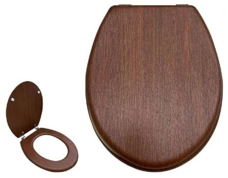 OISE ART STORE Trade Shop - Copriwater Copri WC Sedile Universale Bagno Legno con Cerniere Resistente 52948a