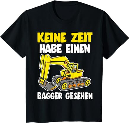 Keine Zeit Baustelle Mini Bauleiter Bauherr Jungen Bagger T-Shirt