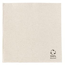 BIOZOYG Premium-r-Papierservietten 25 x 25 cm Recyclingpapier ungebleicht I braune Servietten 2-lagig I Gastronomie Servietten 1/4 Falz I Imbissservietten I Party Servietten für Gäste 3000 Stück
