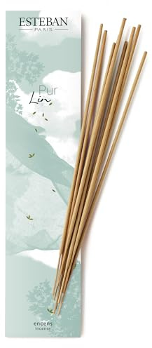 Esteban - Räucherstäbchen – Incense Sticks - 20 Stück, Natürliche Inhaltsstoffe, Wenig Rauch, Raumduft für Entspannung & Meditation - Handgefertigt mit natürlichen Inhaltsstoffen - Reines Leinen