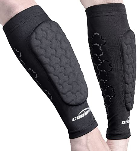 COOLOMG Football Forearm Pads with Stick Grips Padded Forearm Sleeves Adult Youth a Pair S